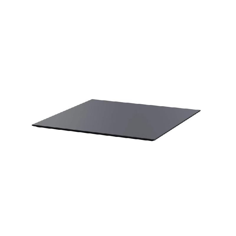 Infinity table de bistrot avec piètement blanc + plateau HPL noir 70x70 cm_2