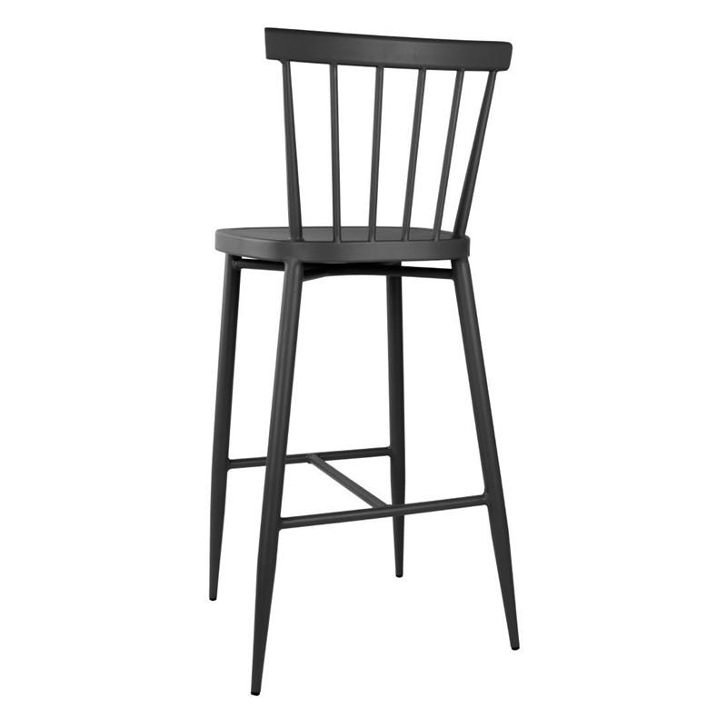 Tabourets hauts en aluminium Windsor noirs (lot de 2) | Bolero - DX688_2