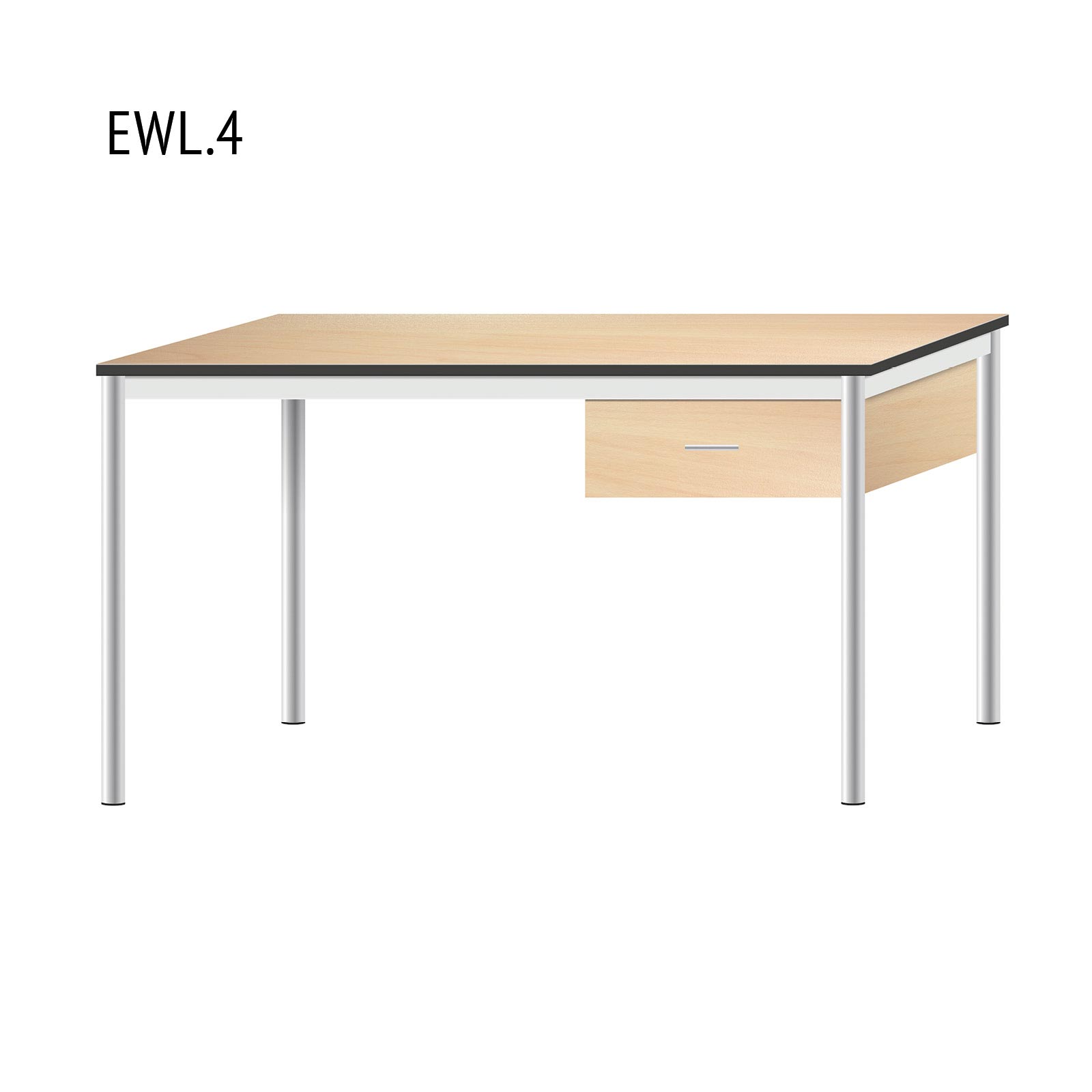 Bureau de Professeur Classique  - cadre en acier et plateau résistant - EWL.4 / 5 / 6_2