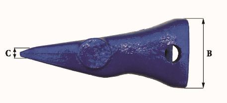 Dents de godet adaptables Feurst AF 2303 A - 6 Kg, dimensions précises en mm_2