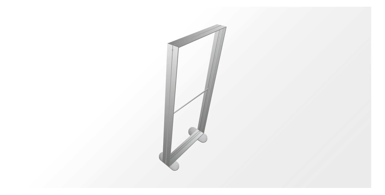 Totem publicitaire double face - structure en aluminium avec tissu imprimé personnalisé et éclairage intégré_2