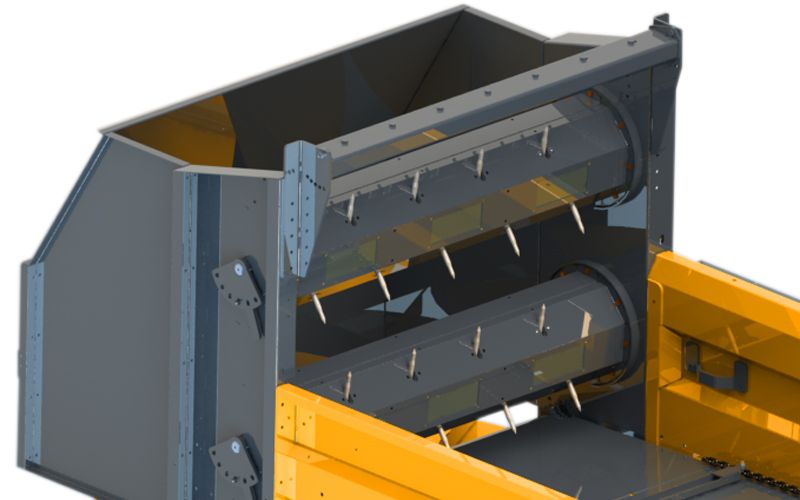 Pailleuse trainée 120 D Calvet adaptée aux balles rondes à brins longs