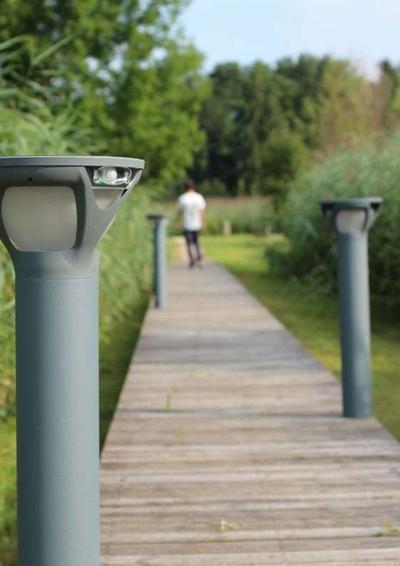 Borne led solaire extérieure à détecteur de mouvement_2