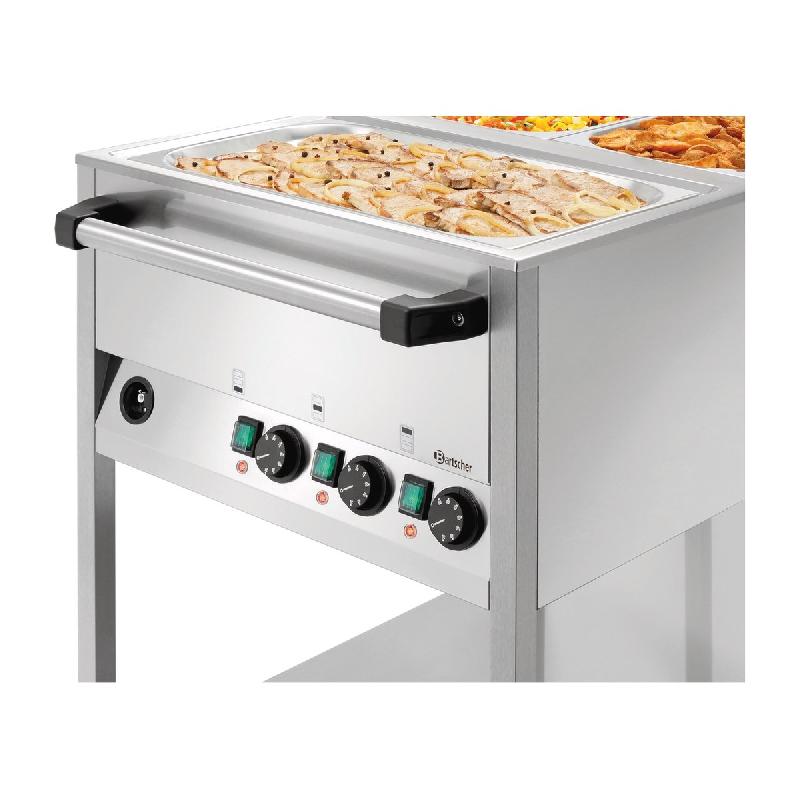 Chariot bain-marie WB3110 - 3 x GN  1/1 - Avec robinet de vidange | Bartscher_2