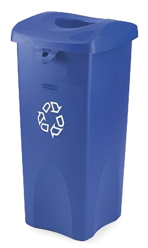 Poubelle à déchets 87 litres - Polyéthylène - Noir, Gris ou Bleu - Couvercle battant ou fente horizontale_2