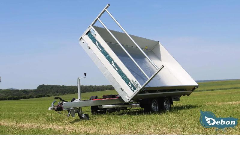 Remorque benne - 3,60 x 1,80m - 3500 kg électrique - debon pw3.6 tri-benne_2