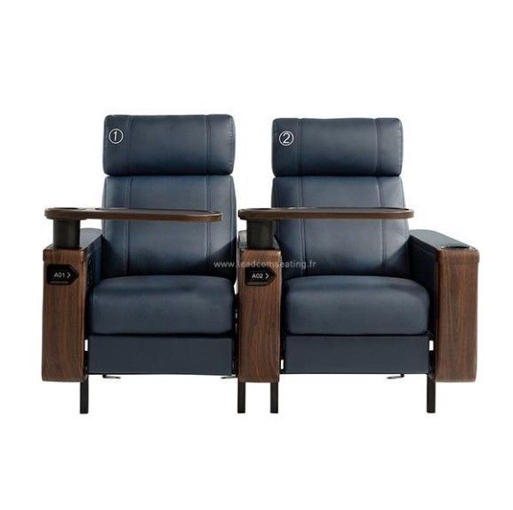 Fauteuil de cinéma Maestro Premium - châssis en acier, mécanisme mural et repose-pieds pliable - Lead Com_2