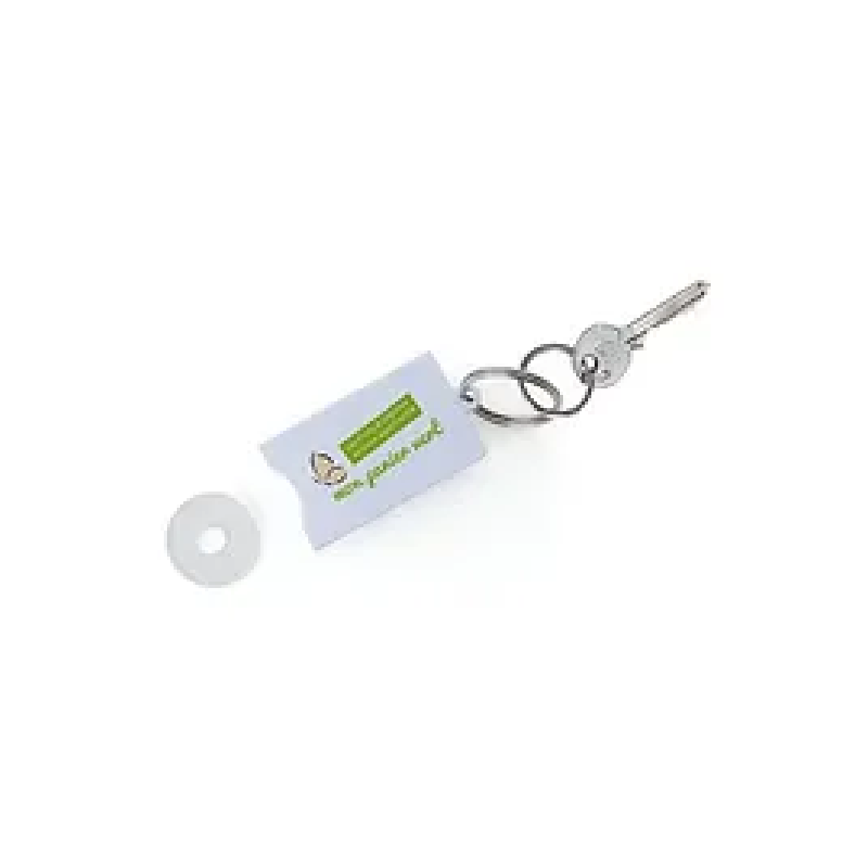 Porte-clés publicitaires jetons 'Basic' - plastique durable - 4,8 x 3 x 0,4 cm - plusieurs coloris_2