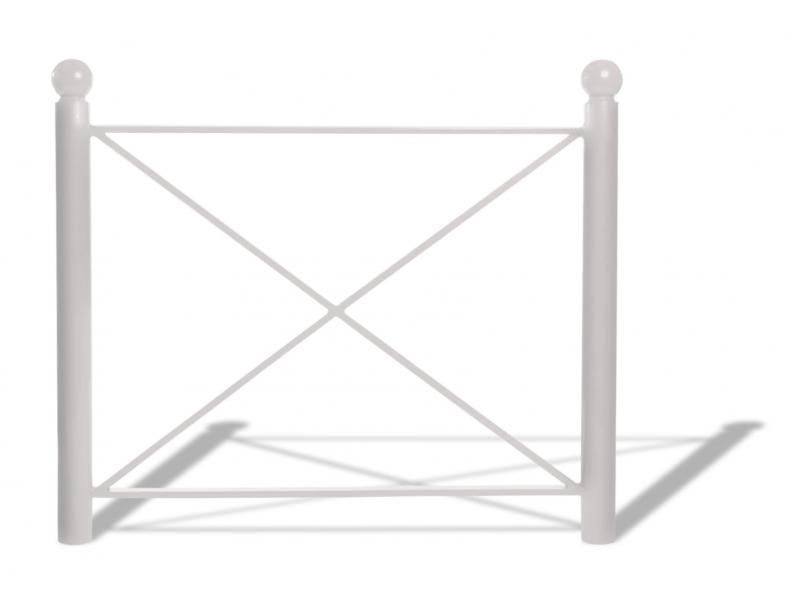 Bar3600a barrières urbaines - Urban'nt - acier, potelets Ø76mm, main courante fer plat 30x20mm, croisillon carré 18mm_2