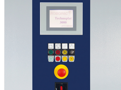 Filmeuse de palette Technoplat 3000 - Station d'emballage automatique haute performance avec contrôle tactile et soudure automatique_2