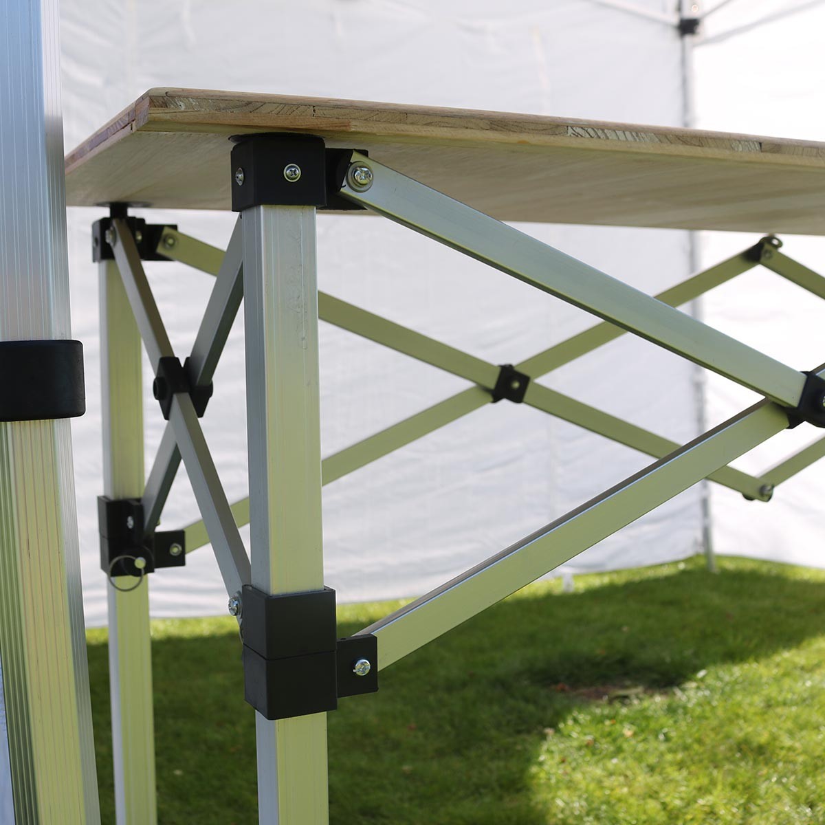 Tente de marché professionnelle 3x3m avec housse de transport à roulettes