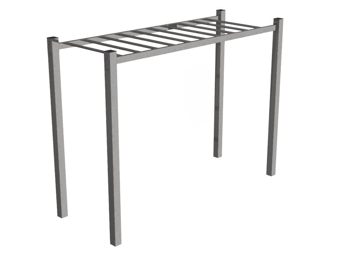 Station échelle horizontale en acier inoxydable - Référence SEH10 - 2m20 de hauteur standard_2