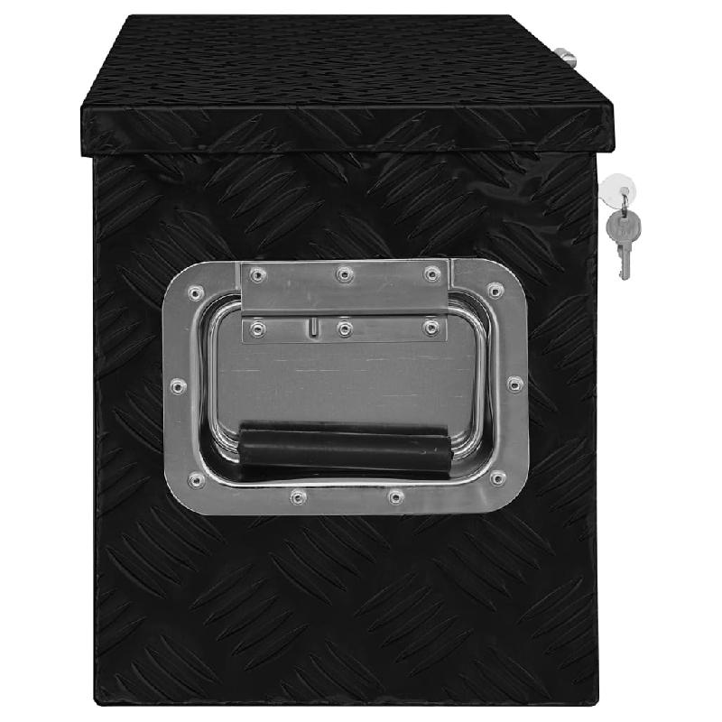 Vidaxl boîte en aluminium 80x30x35 cm noir 146442_2