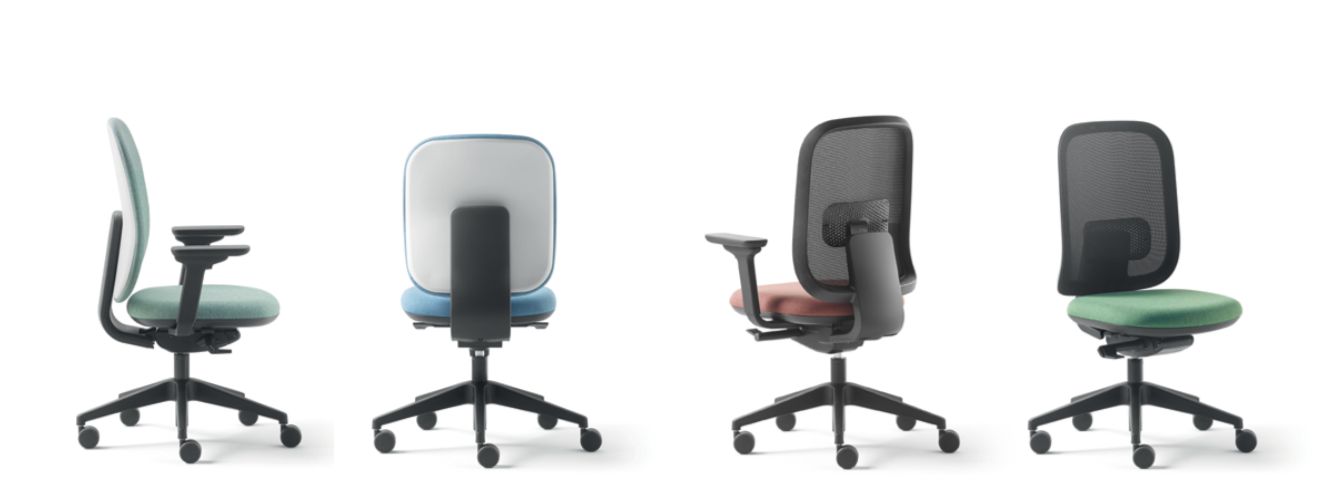 Fauteuil ergonomique Alaia - dossier tapissé ou résille, 3 mécanismes, 2 types d'accoudoirs_2
