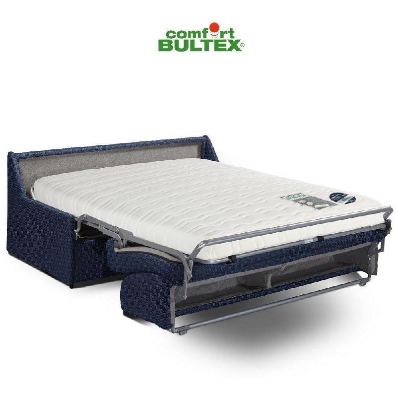 Canapé convertible express Compacto - Matelas Comfort Bultex® 140cm - Bleu cobalt - 3 places - Gain de place_2