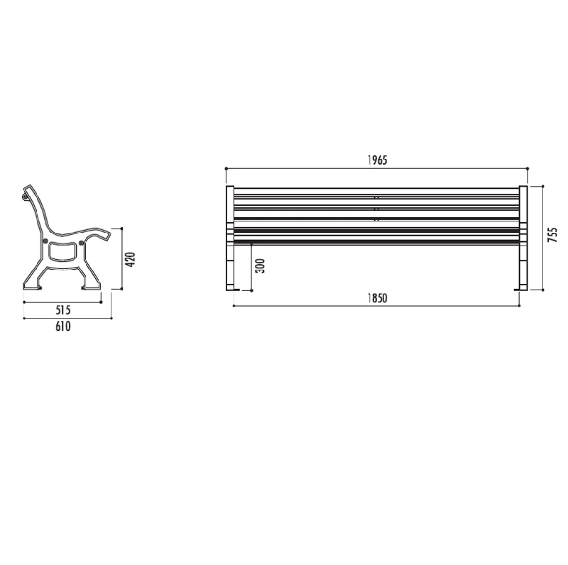 Banc d'extérieur BASTIDE_2