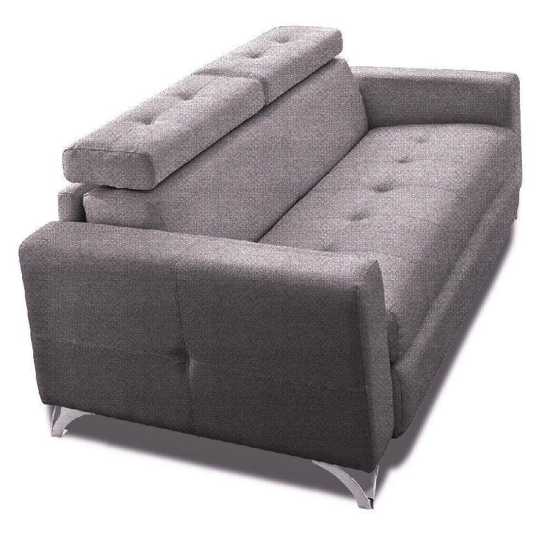 Canapé convertible SUÊDE - ouverture express, matelas 16 cm, sommier à lattes, tissu gris 160 cm_2