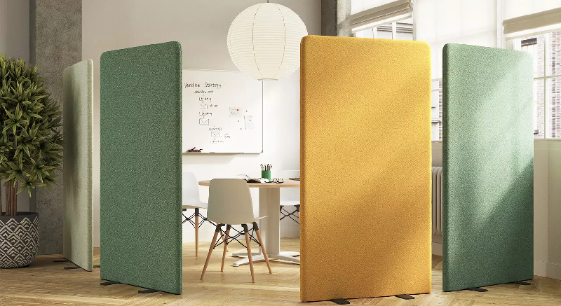 Cloison panneau acoustique vertical sur pieds plats So Jaca_2