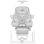 Siège de tracteur - Grammer AG Maximo Dynamic tissu - course de la suspension : 120 mm - 53082_2