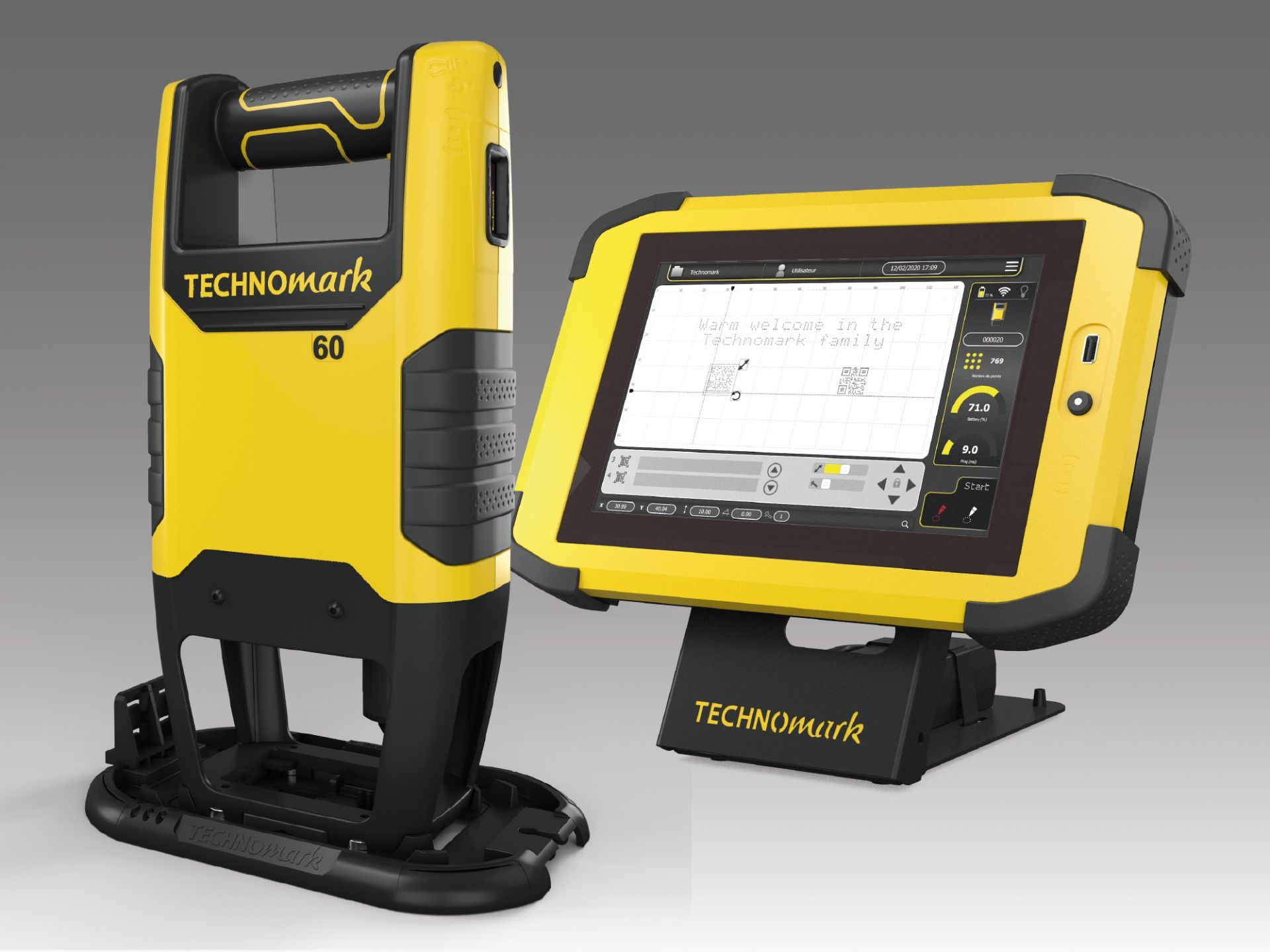 Appareil de marquage micro-percussion avec gestion intelligente de la batterie