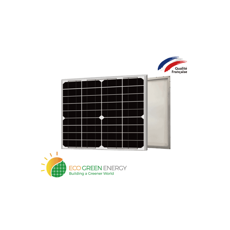 Panneau solaire 10W 12V monocristallin ECOGREEN - Haut rendement, fabrication européenne, garantie 2 ans_0