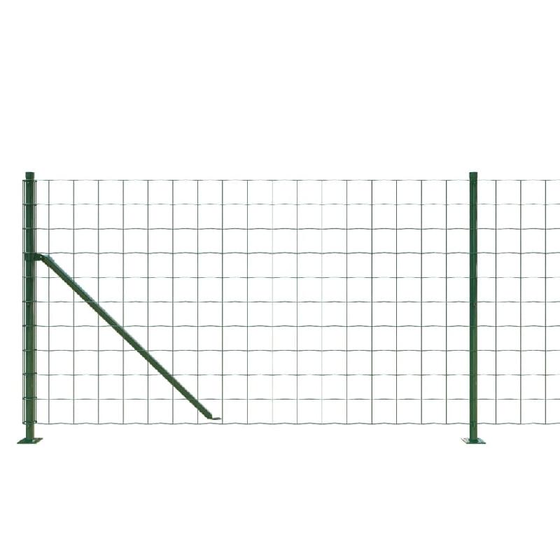 Vidaxl clôture en treillis métallique avec bride vert 1,1x25 m 154186_2