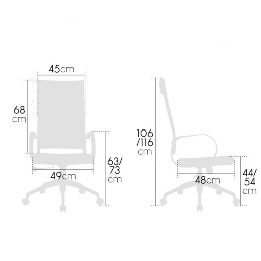 Fauteuil de bureau MAJOR noir - Référence 7615 FR204 - Design en simili cuir, dossier haut et mécanisme basculant centré_2