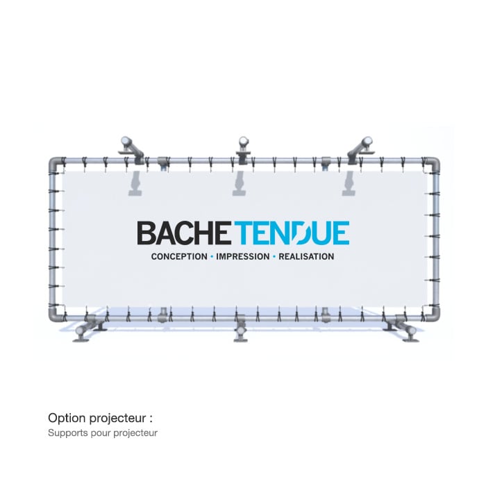 Stand d'exposition sur pieds réglables - Bâche Tendue - So-Stand_2