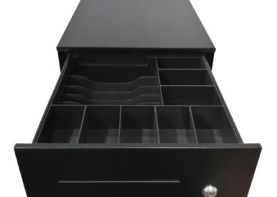 Tr345 - Tiroir caisse Oxhoo - acier avec fente pour chèques, 6 compartiments billets et 8 pièces amovibles - 345 x 422 x 130 mm_2