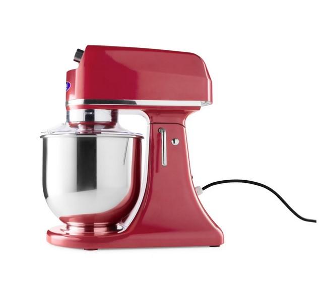 Batteur Melangeur Planétaire à tête inclinable 7L - 2 kg de pâte - Rouge_2
