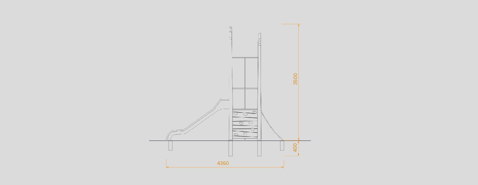 Structure de jeux combinées en bois de robinier de haute qualité - DURO - REF. PNC1 - NOVATILU_2