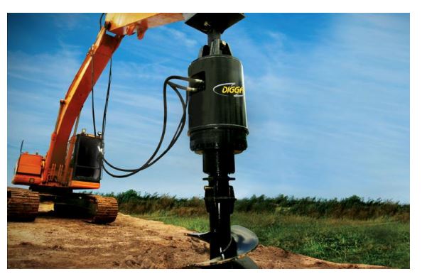 Tarière moto-réducteur pour mini-pelle de 0,8 à pelle de 50 tonnes_2