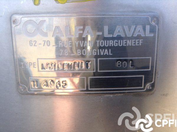 Bac de lancement ALFA LAVAL-TETRA PAK 80 L - 4965 - 800 mm HT, 500 mm Diam, 63.5 mm Diam vidange_2