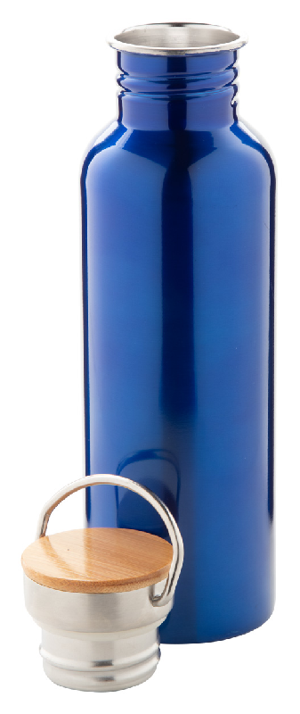 Gourde de sport en acier inoxydable coloré - 750 ml avec bouchon en bambou, livrée dans une boîte cadeau_2