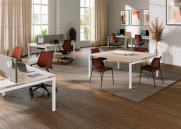 Bureau open space ergonomique et design pour équipes collaboratives_2