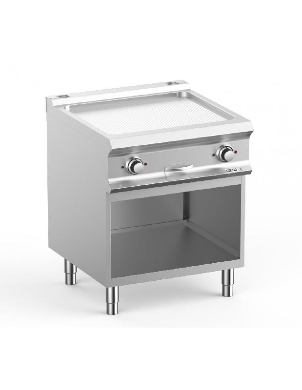 Grillade électrique rainurée sur placard ouvert - Plaque en acier Martin - DOMINA PRO 700 - FTBE77AR_2