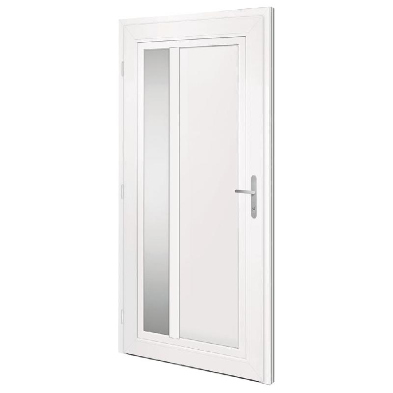 Vidaxl porte d'entrée blanc 108x208 cm pvc 3157096_2
