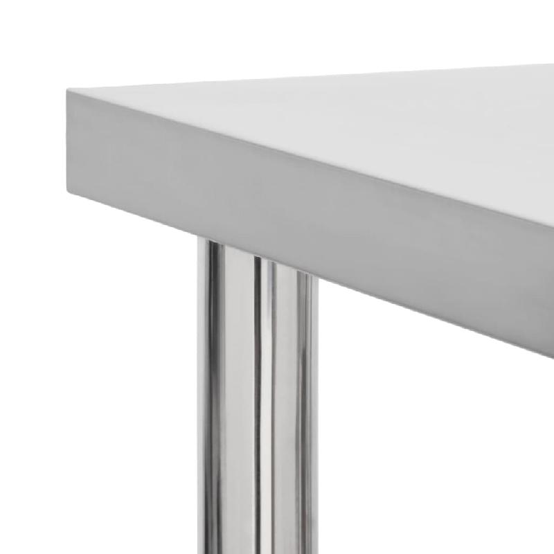 Vidaxl table de travail de cuisine avec roues 80x30x85 cm inox 51634_2