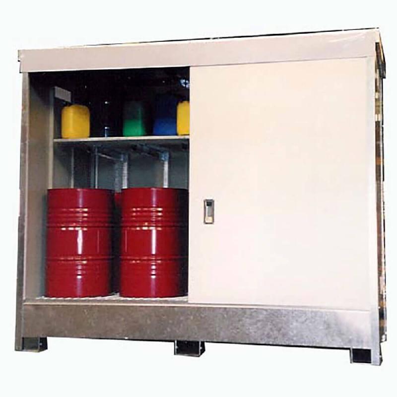 Armoire de rétention en acier galvanisé avec caillebotis galva - 1000 L_2