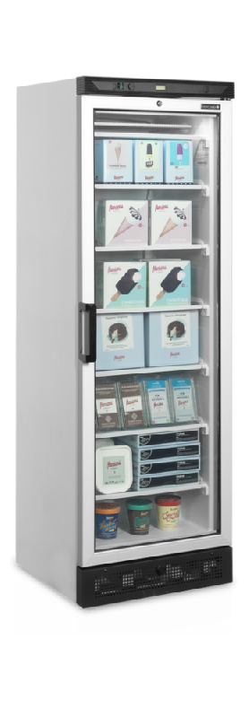 Congélateur vertical de vitrine Statique L.595mm 270L ext.Blanc TEFCOLD_2