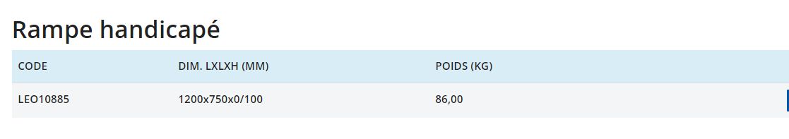 Leo10885 - Rampe pour trottoir en caoutchouc Disset Odiseo - pente 10% - supporte jusqu'à 40 tonnes - poids 86kg_2
