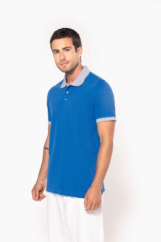 Polo piqué bicolore homme - Réf: K258 - 100% coton - Marque: Kariban_2