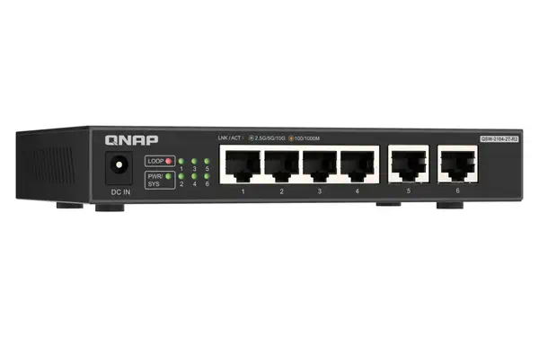 QNAP QSW-2104-2T-R2 commutateur réseau Non-géré 10G Ethernet (100/1000/10000) Bureau Noir_2