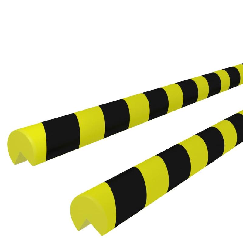 Vidaxl protecteurs d'angle 2 pcs jaune et noir 4x4x104 cm pu 153098_2