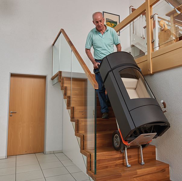 Diable électrique 160 kg pour mobilier de bureau - CARGOMASTER C160 - aluminium, monte escalier avec roues increvables_2