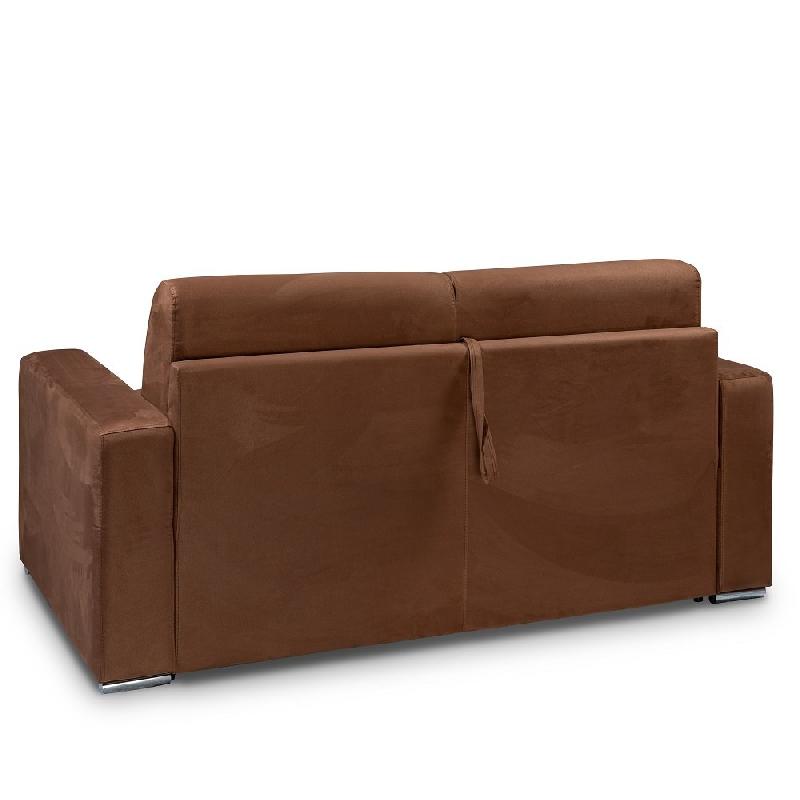 Canapé-lit convertible express Dreamer 2-3 places - Matelas 16 cm microfibre marron - Couchage 120x197 cm_2