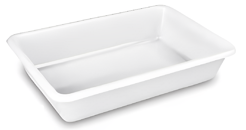 Bac blanc en PEHD - Fond et parois pleins - Vendu par lots - Norme Europe - Résistant aux chocs_2