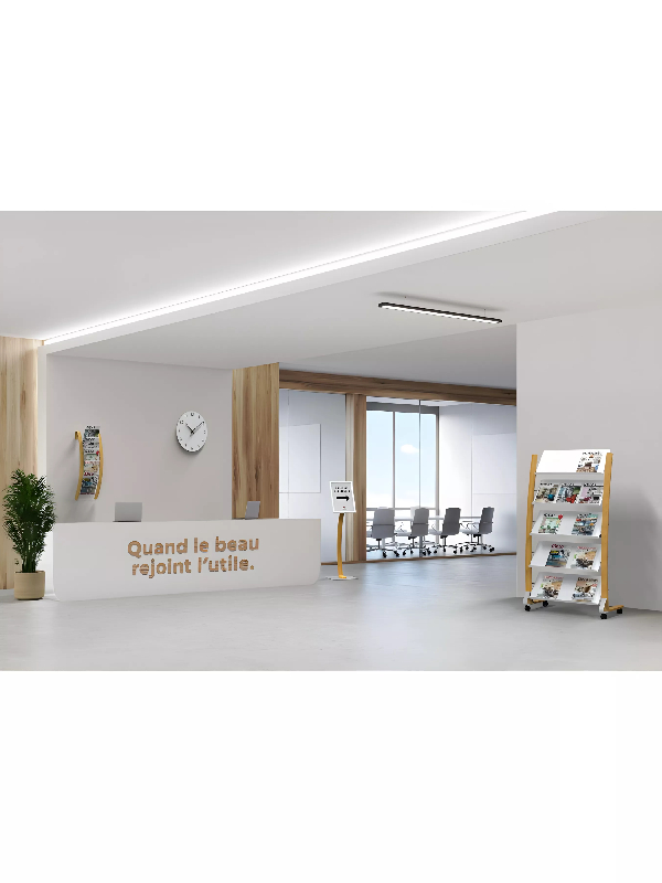 Grande horloge murale bois blanc_2