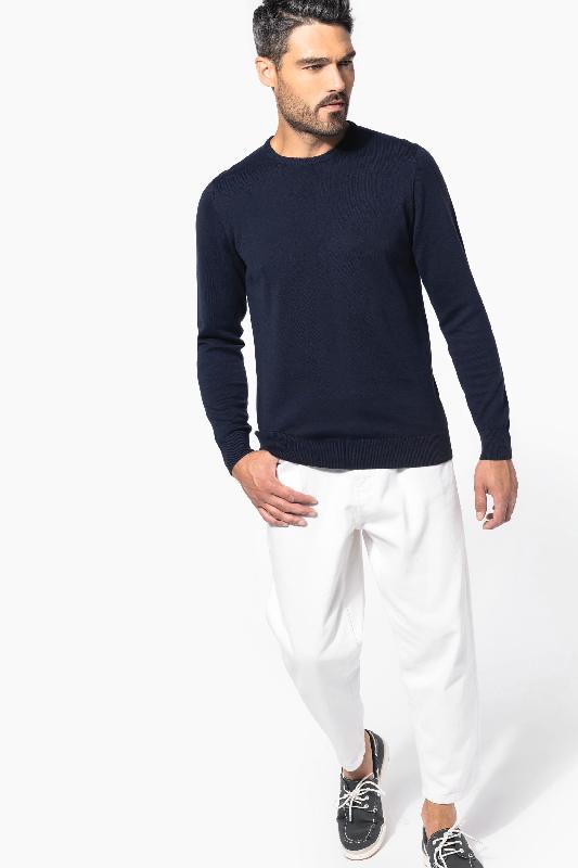 Pull col rond - Réf: K967 - Kariban - 50% coton / 50% acrylique - Coupe ajustée_2