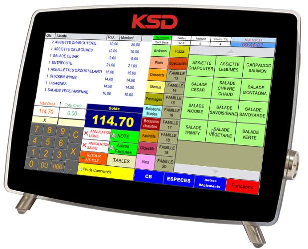 LMC 10W - Caisse enregistreuse tactile - KSD DMBe - Écran 10,1